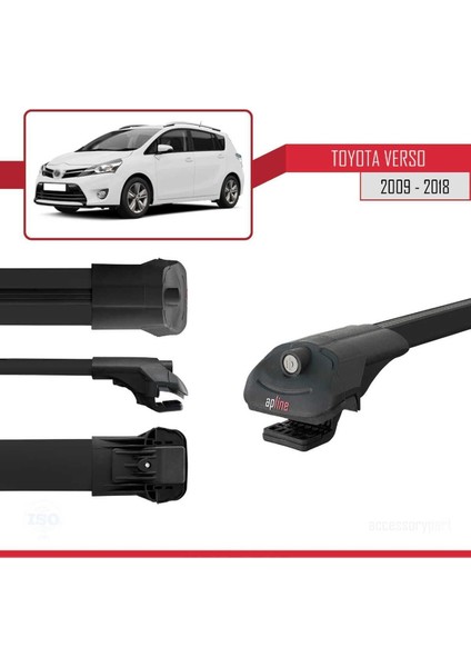 Toyota Verso 2009-2018 Arası ile Uyumlu Ace-1 Ara Atkı Tavan Barı Siyah modelleri
