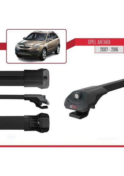 Opel Antara 2007-2016 Arası ile Uyumlu Ace-1 Ara Atkı Tavan Barı Siyah modelleri