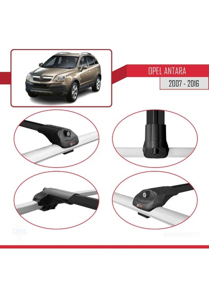 Opel Antara 2007-2016 Arası ile Uyumlu Ace-1 Ara Atkı Tavan Barı Siyah fırsatları