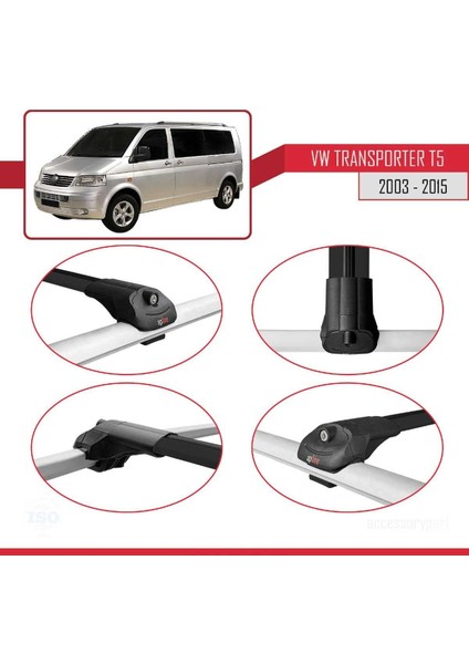 Volkswagen (T5) 2003-2015 Arası ile Uyumlu Ace-1 Ara Atkı Tavan Barı Siyah fırsatları