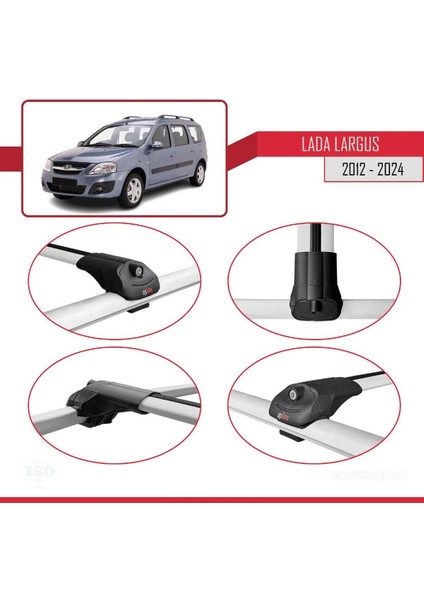Lada Largus 2012 ve Sonrası ile Uyumlu Ace-1 Ara Atkı Tavan Barı Gri