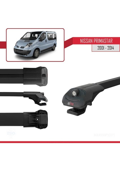 Nissan Primastar 2001-2014 Arası ile Uyumlu Ace-1 Ara Atkı Tavan Barı Siyah modelleri