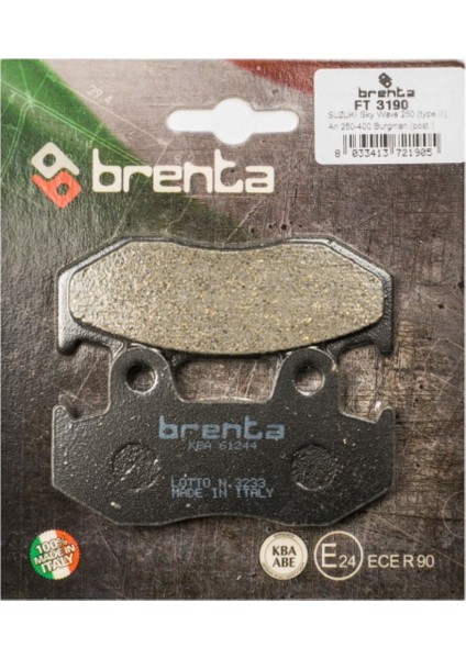 Suzuki An 400 Burgman Arka Fren Balata Brenta (Made In Italy) indirimleri
