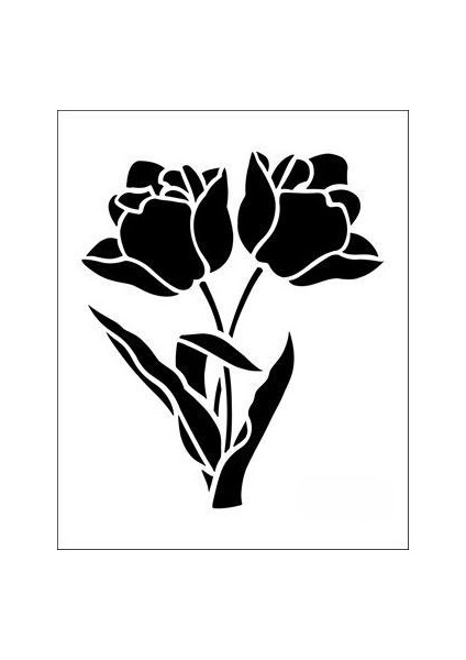 Stencil Sarayi Boyama Şablon Çiçek ve Meyve - 4170
