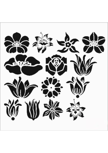 Stencil Sarayi Boyama Şablon Çiçek ve Meyve - 8350