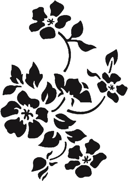 Stencil Sarayi Boyama Şablon Çiçek ve Meyve - 4765