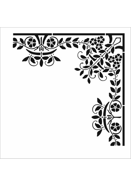 Stencil Sarayi Boyama Şablon Köşe - 8534