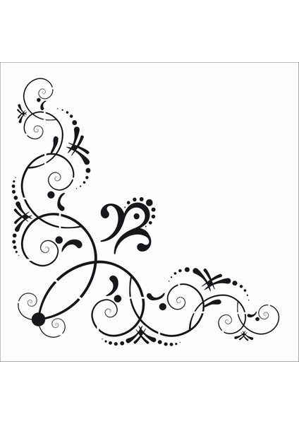 Stencil Sarayi Boyama Şablon Köşe - 8560