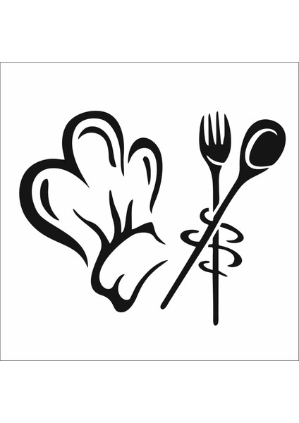 Stencil Sarayi Boyama Şablon Mutfak Obje ve Yazıları - 7009