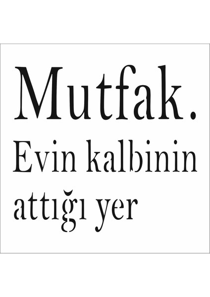 Stencil Sarayi Boyama Şablon Mutfak Obje ve Yazıları - 8101