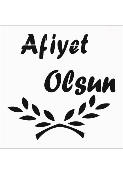 Stencil Sarayi Boyama Şablon Mutfak Obje ve Yazıları - 8289