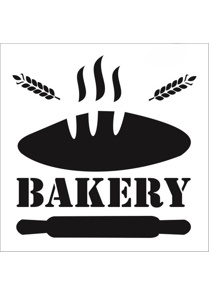 Stencil Sarayi Boyama Şablon Mutfak Obje ve Yazıları - 1227