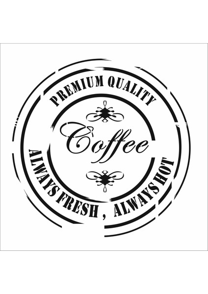 Stencil Sarayi Boyama Şablon Mutfak Obje ve Yazıları - 5061