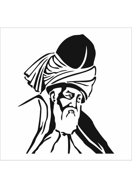 Stencil Sarayi Boyama Şablon Mevlana- 8495