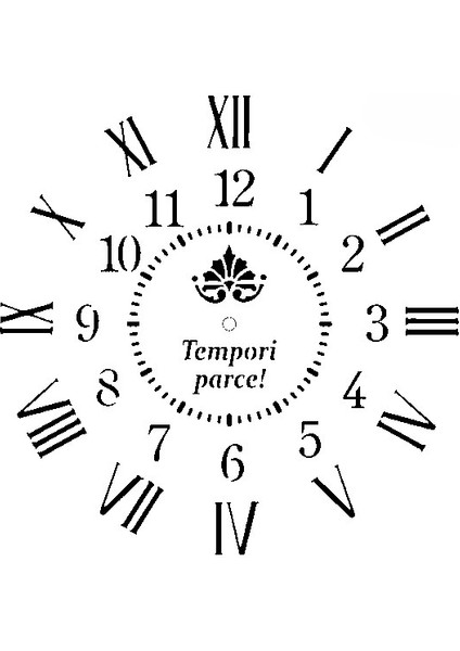 Stencil Sarayi Boyama Şablon Saat - 4445