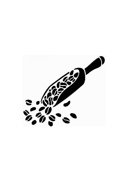 Stencil Sarayi Boyama Şablon Mutfak Obje ve Yazıları - 4494
