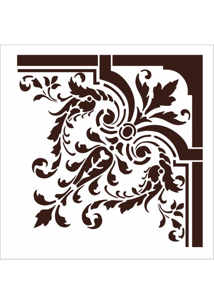 Stencil Sarayi Boyama Şablon Köşe - 8540