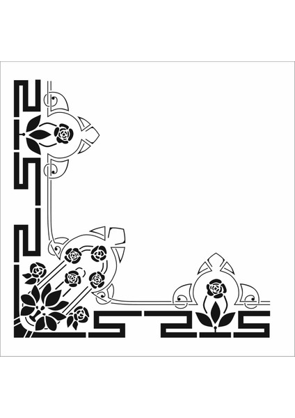 Stencil Sarayi Boyama Şablon Köşe - 8537