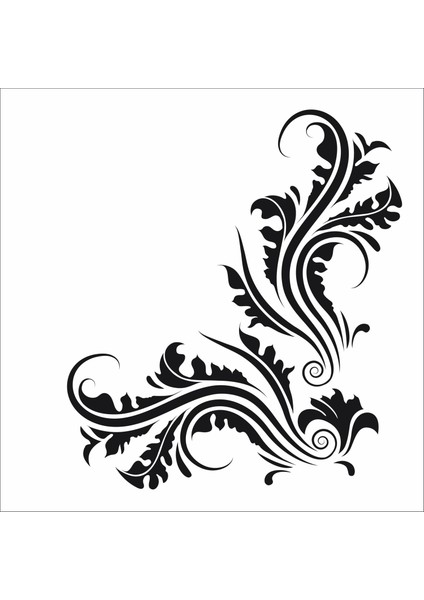 Stencil Sarayi Boyama Şablon Köşe - 8563