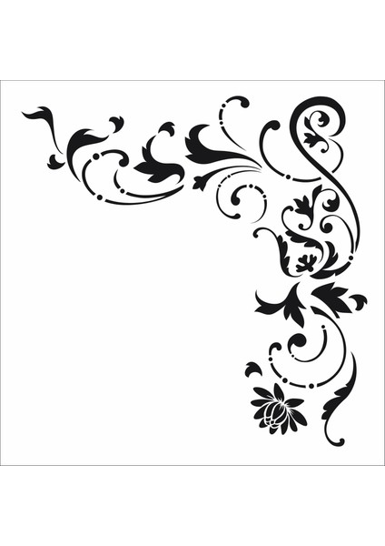 Stencil Sarayi Boyama Şablon Köşe - 8569