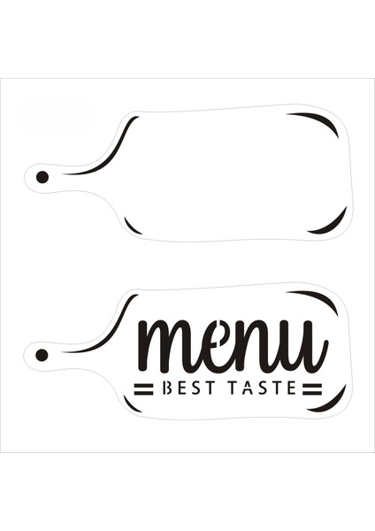 Stencil Sarayi Boyama Şablon Mutfak Obje ve Yazıları - 8831