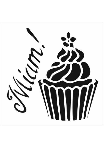 Stencil Sarayi Boyama Şablon Mutfak Obje ve Yazıları - 4490