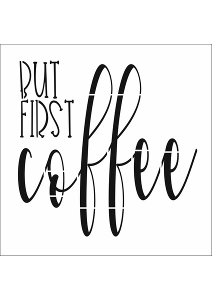 Stencil Sarayi Boyama Şablon Mutfak Obje ve Yazıları - 8066