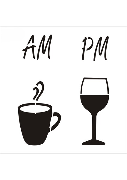 Stencil Sarayi Boyama Şablon Mutfak Obje ve Yazıları - 8671