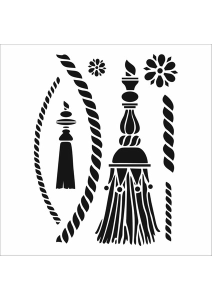 Stencil Sarayi Boyama Şablon Objeler - 4047