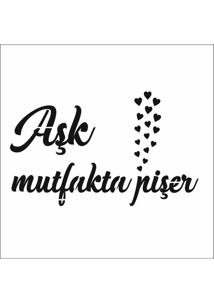 Stencil Sarayi Boyama Şablon Mutfak Obje ve Yazıları - 8450