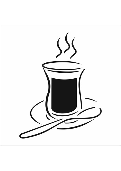 Stencil Sarayi Boyama Şablon Mutfak Obje ve Yazıları - 8023