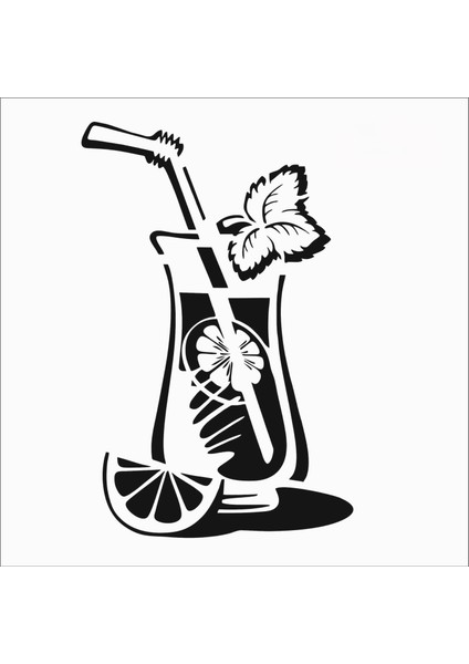 Stencil Sarayi Boyama Şablon Mutfak Obje ve Yazıları - 8294