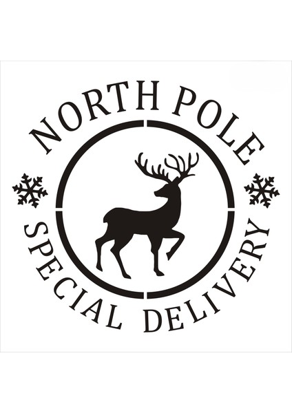 Stencil Sarayi Boyama Şablon Yeni Yıl - 8692