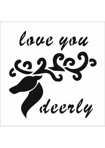 Stencil Sarayi Boyama Şablon Yeni Yıl - 7971