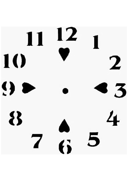 Stencil Sarayi Boyama Şablon Saat - 4074