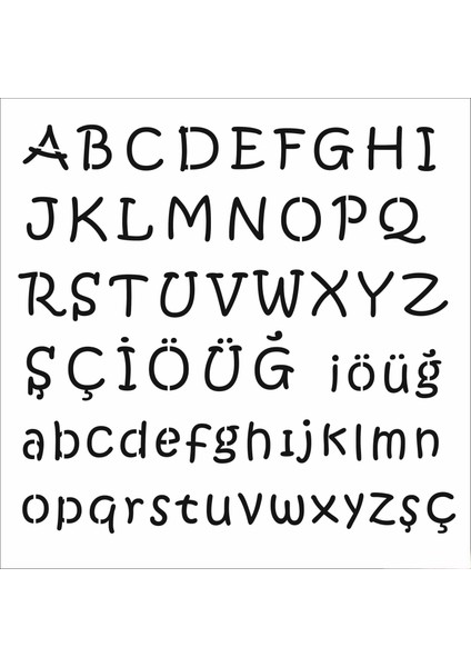 Stencil Sarayi Boyama Şablon Yazı ve Numaralar - 8431