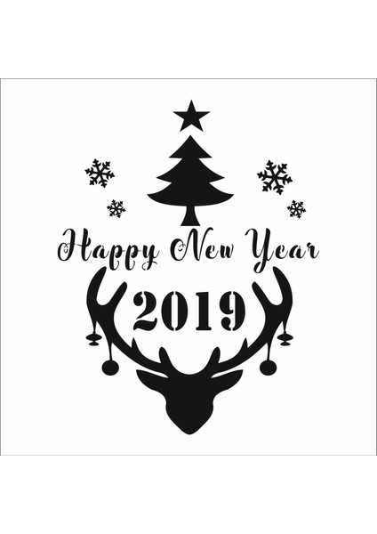 Stencil Sarayi Boyama Şablon Yeni Yıl - 7985