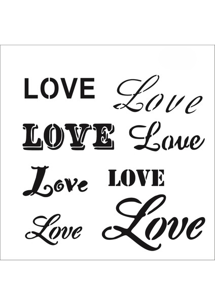 Stencil Sarayi Boyama Şablon Yazı ve Numaralar - 1221