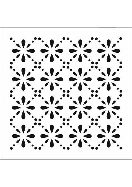 Stencil Sarayi Boyama Şablon Zemin Deseni - 4304