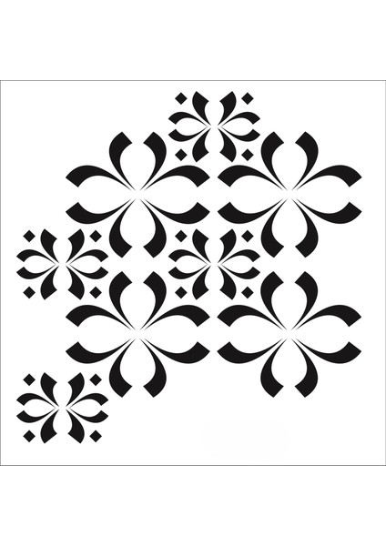 Stencil Sarayi Boyama Şablon Zemin Deseni - 1154