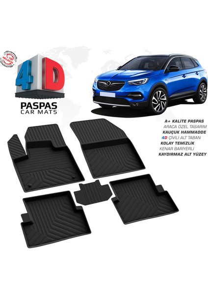 Opel Grandland x Ferrous 4d Havuzlu Kauçuk Paspas 2017 2021