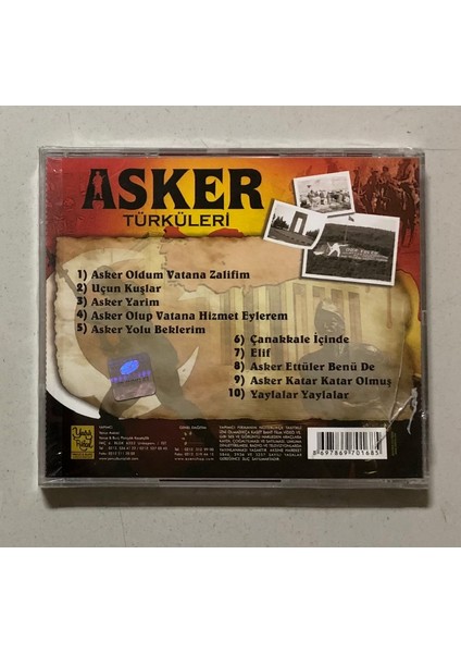 Asker Türküleri CD (Jelatininde Orjnal Dönem Baskı Sıfır Cd)