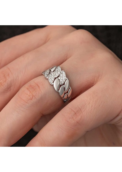 Gümüş Zirkon Taşlı Kadın Yüzük fırsatları