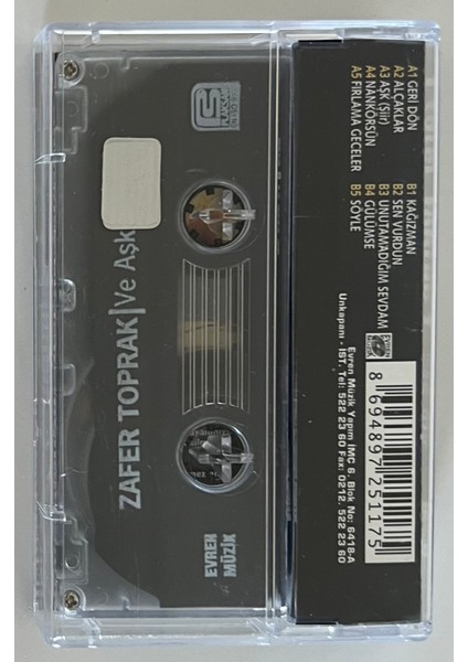 Zafer Toprak ve Aşk Kaset (Orjnal Dönem Kaset)