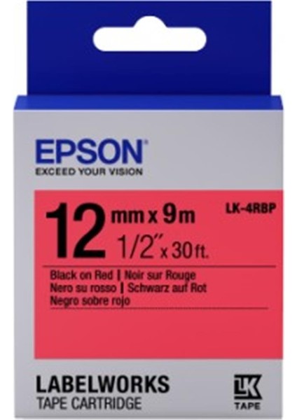 Lk-4rbp Pastel Kırmızı Üzeri Siyah 12MM 9met