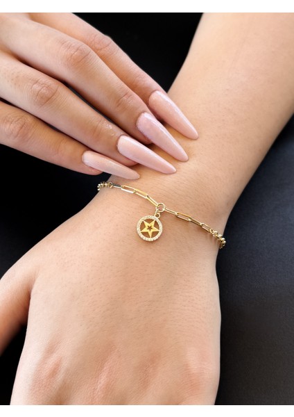 14 Ayar Altın Yıldız Bileklik