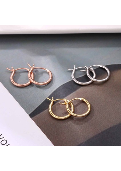 Tignn Halka Küpe Kadınlar Için 14K Altın Kaplama 925 Ayar Gümüş Post Hipoalerjenik Tıknaz Küpe (Yurt Dışından) fiyatları