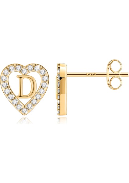 Laatikui Kalp Damızlık Küpe Kızlar Için S925 Gümüş Post Cz Damızlık Küpe (Yurt Dışından)