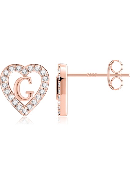 Laatikui Kalp Damızlık Küpe Kızlar Için S925 Gümüş Post Cz Damızlık Küpe (Yurt Dışından)