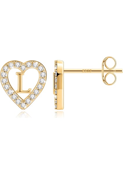 Laatikui Kalp Damızlık Küpe Kızlar Için S925 Gümüş Post Cz Damızlık Küpe (Yurt Dışından)